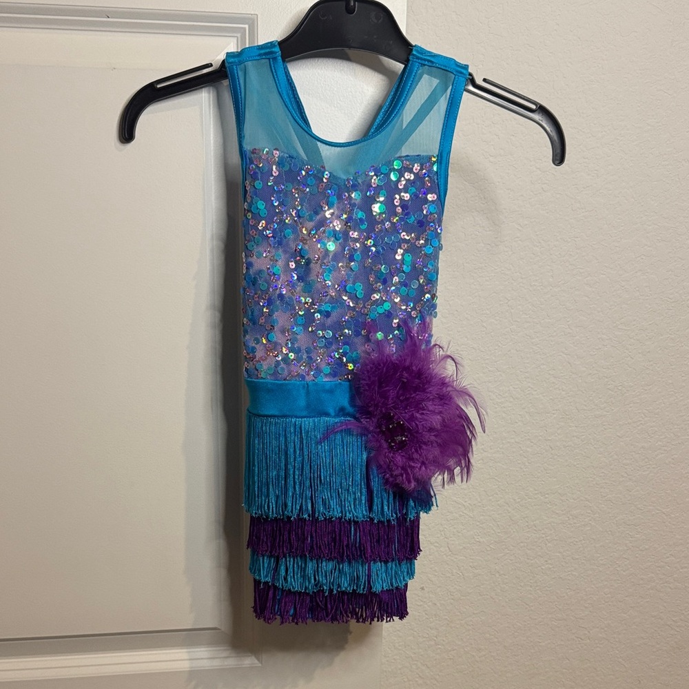Jazz Dancer for Halloween 🎃 Sparkling Blue and Purple Kids Costume